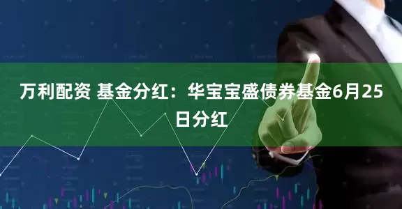 万利配资 基金分红：华宝宝盛债券基金6月25日分红