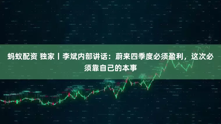 蚂蚁配资 独家丨李斌内部讲话：蔚来四季度必须盈利，这次必须靠自己的本事